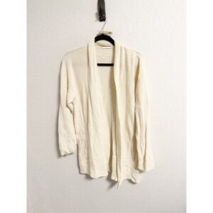 Malo Open Front Cardigan Sweater Shawl Collar Knit Long Sleeve Size 44